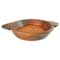 Large 19th Century Brutalist Wood Bowl in Brown Patina, India 1