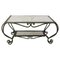 French Wrough Iron & Marble Top Coffee Table, 1960s, Image 1