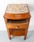 Art Deco French Bedside Table Thuya Burl & Marble Top Nightstand, 1930s 5