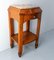 Art Deco French Bedside Table Thuya Burl & Marble Top Nightstand, 1930s, Image 3