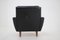 Danish Black Leather Armchair, 1960s 9