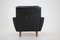 Fauteuil en Cuir Noir, Danemark, 1960s 9