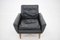 Danish Black Leather Armchair, 1960s, Image 4