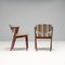 Rosewood No 42 Dining Chairs with Paul Smith Upholstery by Kai Kristiansen for Andersen Møbelfabrik, 1950s, Set of 2 4