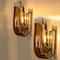 Clear and Brown Glass Wall Light from J.T. Kalmar, 1960s 16