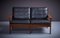 Black Leather Sofas & Side Table from Illum Wikkelso Capella, Denmark, 1960s, Set of 3, Image 12
