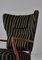 Modern Danish Wingback Chair in Oak & Traditional Danish Olmerdug Wool by Henning Kjærnulf, 1950s 6