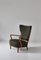 Modern Danish Wingback Chair in Oak & Traditional Danish Olmerdug Wool by Henning Kjærnulf, 1950s 3