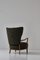 Modern Danish Wingback Chair in Oak & Traditional Danish Olmerdug Wool by Henning Kjærnulf, 1950s, Image 4