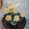 Maya Kopitzeva, Yellow Roses, 1968, Oil, Framed 2