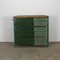 Brocante Wooden Blue-Green Workbench, Image 1