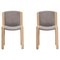 300 Chairs in Wood and Kvadrat Fabric by Joe Colombo for Karakter, Set of 2 1