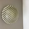 Zebra Glass Flushmount Wall Light attributed to Peill & Putzler, Germany, 1980s 2