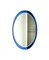 Mid-Century Oval Blue Wall Mirror attributed to Metalvetro Galvorame, Italy, 1970s, Image 6