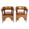 19th Century Syrian Parquetry Inlaid Armchairs, Set of 2 1