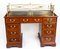 19th Century Victorian Inlaid Mahogany Pedestal Desk, Image 2