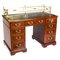 19th Century Victorian Inlaid Mahogany Pedestal Desk, Image 1