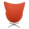Egg Chair in Orange Fabric by Arne Jacobsen for Fritz Hansen, 2000s 3