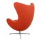 Egg Chair aus Orangefarbenem Stoff von Arne Jacobsen für Fritz Hansen, 2000er 2