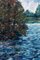 Artista di scuola francese, Paesaggio con lago, Olio su tela, Metà del XX secolo, Con cornice, Immagine 3
