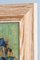 Escuela de artista francesa, Hillside Town, óleo sobre tabla, mediados del siglo XX, enmarcado, Imagen 9