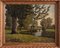 Artista di scuola francese, Paesaggio pastorale con fiume, Olio su tela, Fine XIX secolo, Con cornice, Immagine 1