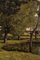 Artista di scuola francese, Paesaggio pastorale con fiume, Olio su tela, Fine XIX secolo, Con cornice, Immagine 5
