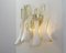 Italienische Petali Wandlampe aus Grünem & Weißem Muranoglas, 1990er 5