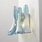 Italienische Petali Wandlampe aus oktanblauem & weißem Muranoglas, 1990er 6