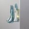 Lámpara de pared Petali italiana de cristal de Murano blanco y azul octanium, años 90, Imagen 5