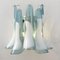 Italienische Petali Wandlampe aus oktanblauem & weißem Muranoglas, 1990er 2
