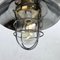 Industrial Steel Explosion Proof Cage Pendant Light attributed to Kokosha, 1980s 8