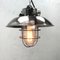 Industrial Steel Explosion Proof Cage Pendant Light attributed to Kokosha, 1980s 2