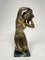 Sculpture of Woman in Gilt Bronze with Guatemala Green Marble Base, 1920s 5