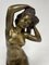 Sculpture of Woman in Gilt Bronze with Guatemala Green Marble Base, 1920s 3