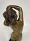 Sculpture of Woman in Gilt Bronze with Guatemala Green Marble Base, 1920s 4