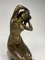 Sculpture of Woman in Gilt Bronze with Guatemala Green Marble Base, 1920s 9
