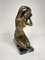 Sculpture of Woman in Gilt Bronze with Guatemala Green Marble Base, 1920s 1