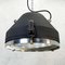 Vintage Industrial Black Iron Ceiling Light from VEB, 1970, Image 1