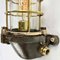 Industrial Brass Cage Wall Light with Glass Dome, 1995 11