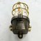 Industrial Brass Cage Wall Light with Glass Dome, 1995 9