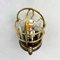 Industrial Brass Cage Wall Light with Glass Dome, 1995 7