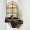 Industrial Brass Cage Wall Light with Glass Dome, 1995 1