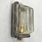Rechteckige Vintage Wandlampe aus Aluminium mit Schilfglas von General Electric, 1995 11