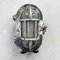 Vintage Industrial Cast Aluminium Bulkhead Cage Wall Light in Prismatic Glass, 1990s 1