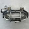 Vintage Industrial Cast Aluminium Bulkhead Cage Wall Light in Prismatic Glass, 1990s 9