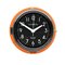 British Orange Wall Clock with Silent Black Dial, 1970s, Image 1