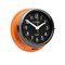 British Orange Wall Clock with Silent Black Dial, 1970s 2