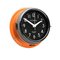 Horloge Murale Orange avec Cadran Noir Silencieux, Royaume-Uni, 1970s 2