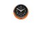 British Orange Wall Clock with Silent Black Dial, 1970s, Image 4